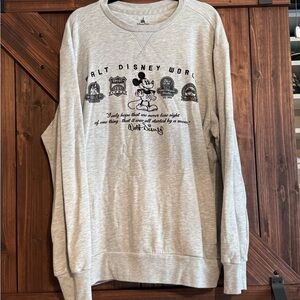 Disney Gray Crewneck Sweater with Festive Graphic